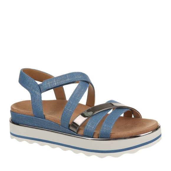 Vionic Shoes - Vionic Kellyn Strappy Platform Sandal in Vallarta Blue
